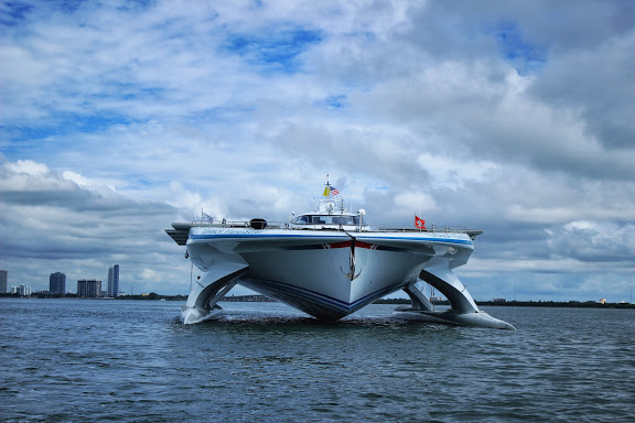 PlanetSolar in Miami - front view