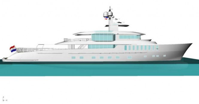 Project Beach yacht concept - side view