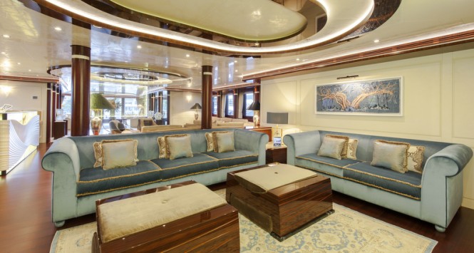 Quattroelle Yacht - Main Deck Saloon Photo by Klaus Jordan