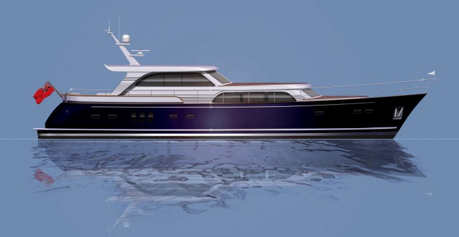 Rendering of Mulder 75 Wheelhouse Yacht