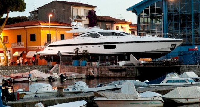 Second superyacht Mangusta 94 by Overmarine Group at launch - Photo by Emilio Bianchi for Overmarine Group