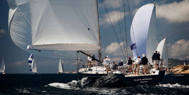 Southern Winds SW 100 superyacht Cape Arrow at the Loro Piana Superyacht Regatta 2013 - Day 1