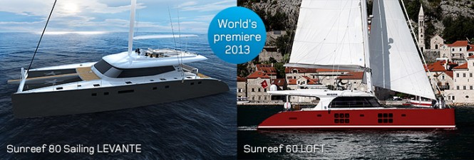 Sunreef 80 superyacht Levante and Sunreef 60 yacht Loft