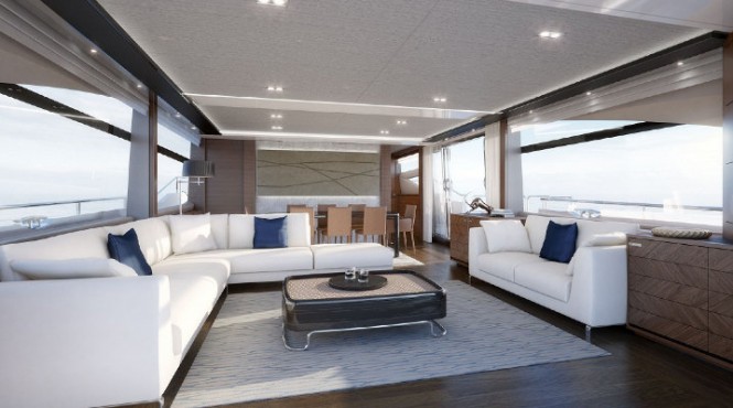 Superyacht Princess 88 - Saloon