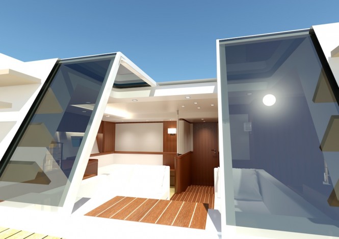 Luxury sailing yacht Swan 105 RS - Aft Cabin looking forward