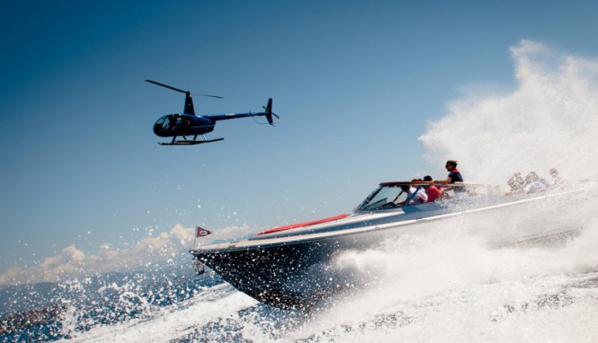 Luxury yacht tender by Wajer and Wajer at full speed Luxury yacht tender by Wajer and Wajer at full speed