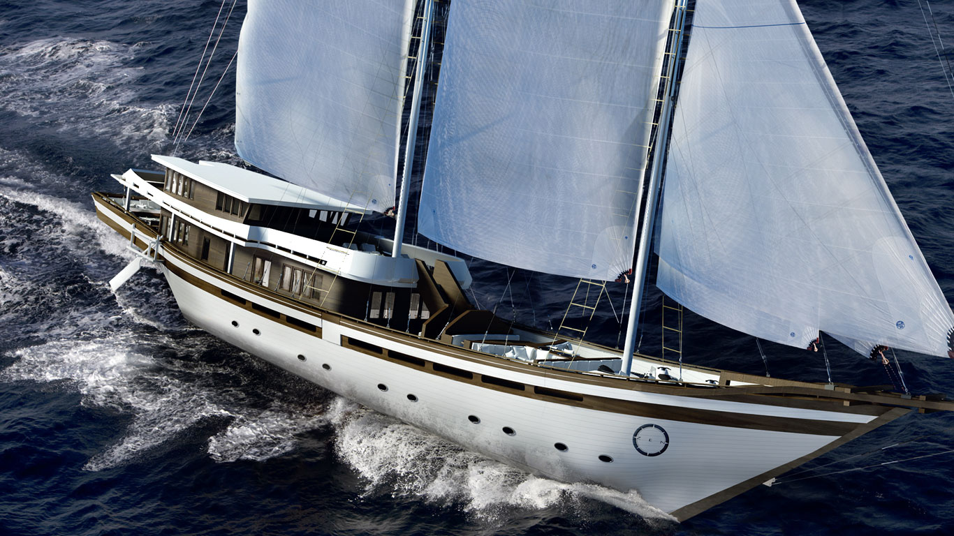 luxury sailing yacht