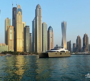 More sea trials and presentations for 70 Power Sunreef Yacht DAMRAK II in Dubai