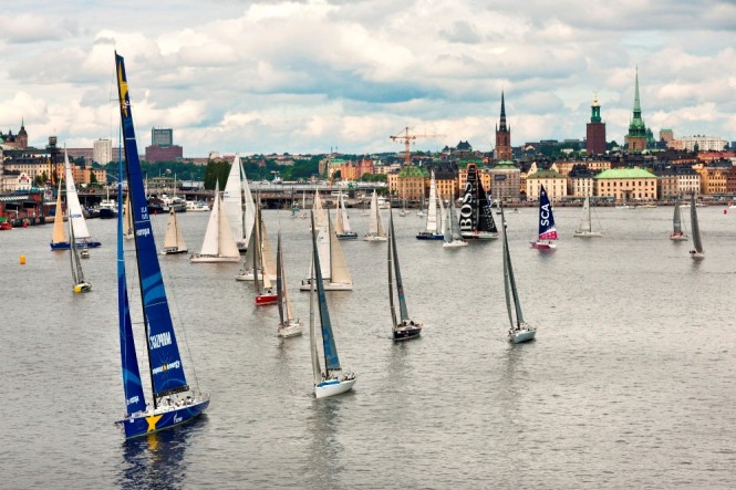 The start of AF Offshore Race in Stockholm © Oskar Kihlborg 2013