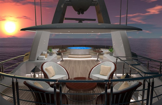 Aboard superyacht Liberty design