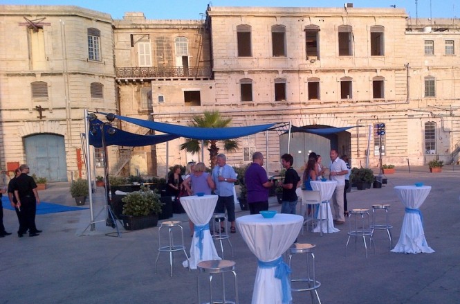Guests at Palumbo Malta Super Yachts yard