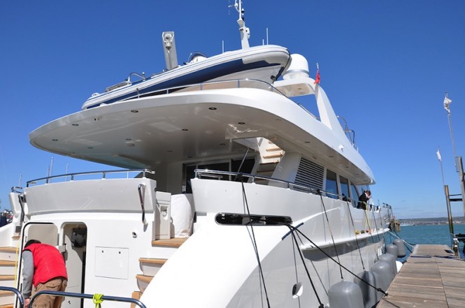 Infinity superyacht - Finished following a refit - Image courtesy of Goodacre Boat Repairs and Refits