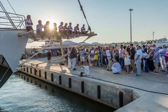Launch of luxury sailing yacht CHRONOS