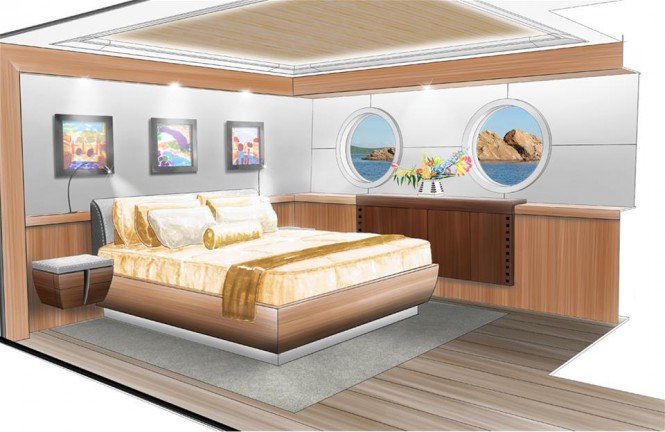 Liberty superyacht design - Guest Cabin