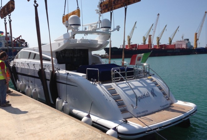 Luxury motor yacht Special K on the water