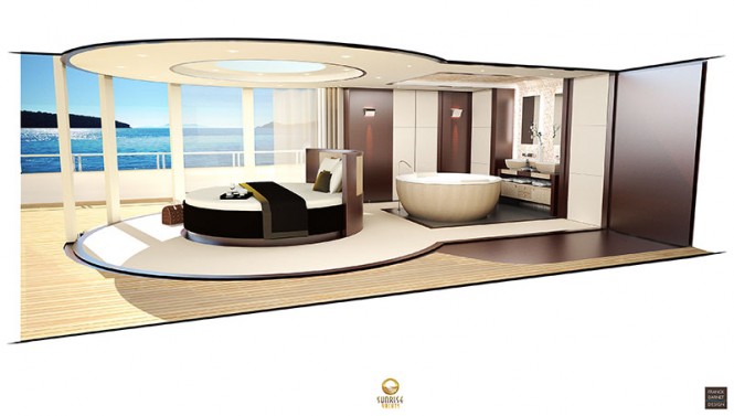 Luxury superyacht Sunrise 50 concept