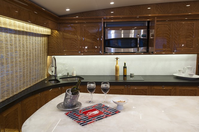 Luxury yacht Blank Check - Galley