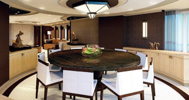 Luxury yacht Project Galatea - Dining
