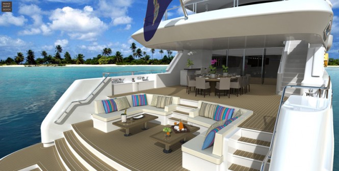 Luxury yacht Sunrise 50 concept - Exterior