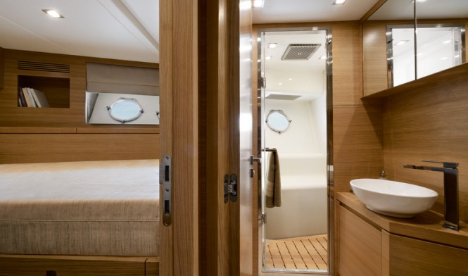 MCY 86 Yacht - Crew Cabin and Bathroom MCY 86 Yacht - Crew Cabin and Bathroom