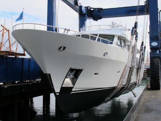 Moonen superyacht Infinity relaunched - Image courtesy of Goodacre Boat Repairs and Refits