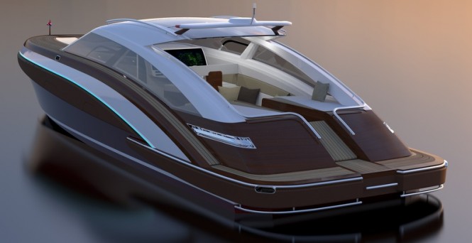 Onyx 41 yacht tender concept - aft view
