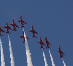 The Red Arrows return to perform at Aberdeen Asset Management Cowes Week 2013