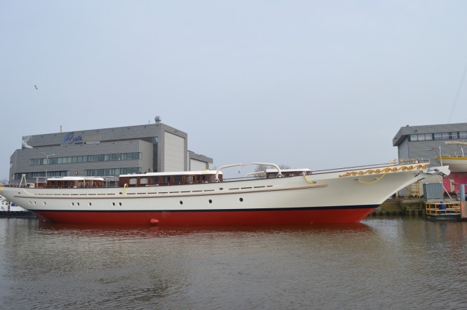 Superyacht Mikhail S. Vorontsov on the water - Image courtesy of Balk Shipyard