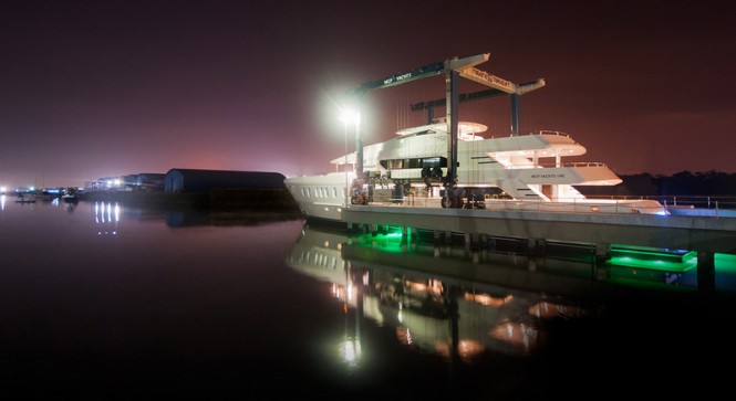 Superyacht Raffaella II on the water