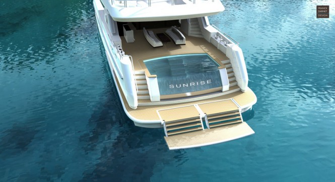 Superyacht Sunrise 50 concept - upview