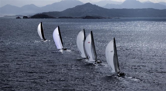 The 12-strong mini maxi fleet - Photo by Rolex/Carlo Borlenghi