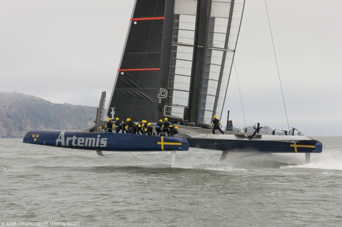 34th America's Cup - Artemis Racing "Big Blue", trial day #2