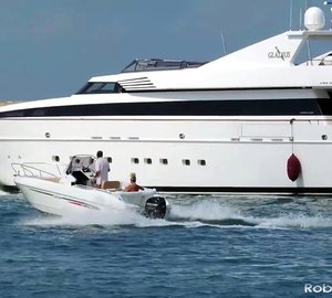 Video of motor yacht GLADIUS leaving port of Livorno in Italy