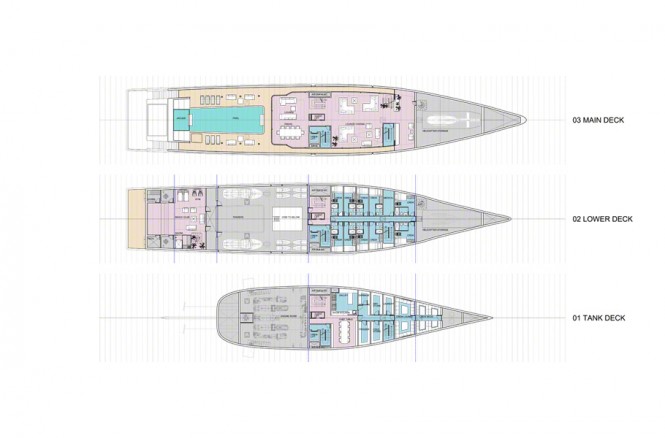 78m Impossible Productions Ink Yacht Concept - Decks