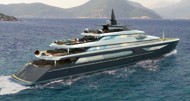 86m motor yacht Adamantine concept by Ivan Erdevicki