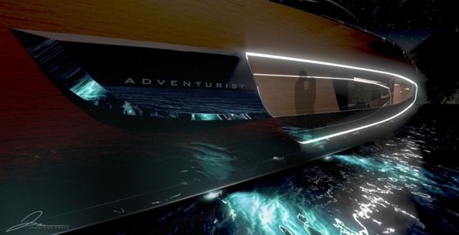 Adventurist 124 Yacht Concept by night