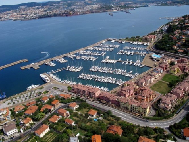 Aerial view of Porto San Rocco Marina