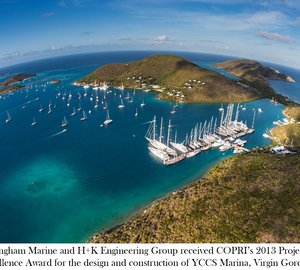 Bellingham Marine receives 2013 Project Excellence Award for YCCS Superyacht Marina in Virgin Gorda