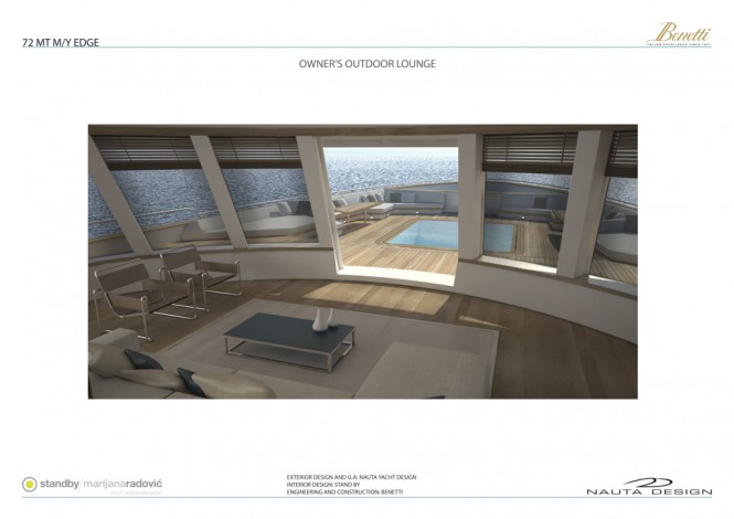 Benetti Nauta luxury yacht EDGE 72 - Owner's outdoor lounge