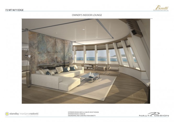 EDGE 72 superyacht - Owner's Indoor Lounge
