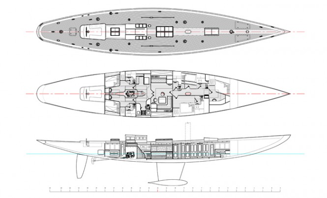 Fairlie 110 yacht layout