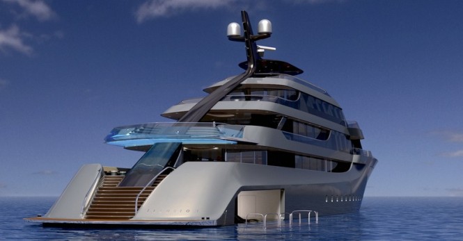 Illusion Yacht Concept - aft view