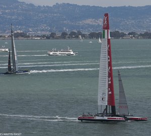 Race 1 of Louis Vuitton Cup Semifinal- Luna Rossa wins