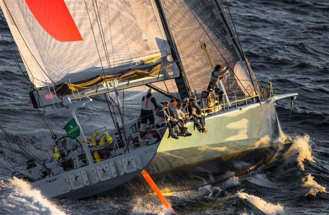 Luxury charter yacht ICAP Leopard at sunset on the first day