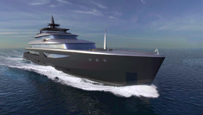 Luxury mega yacht Adamantine - concept by Ivan Erdevicki