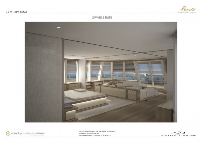 Luxury mega yacht EDGE 72 by Nauta Yachts - Onwer's Suite