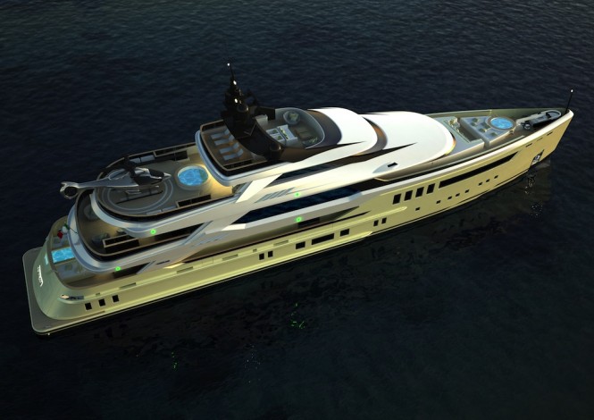 Luxury mega yacht concept GEMINI by Alessandro Pannone of Pannone Architetti