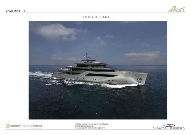 Luxury yacht Benetti Nauta EDGE 72 - Beach Club Option 1