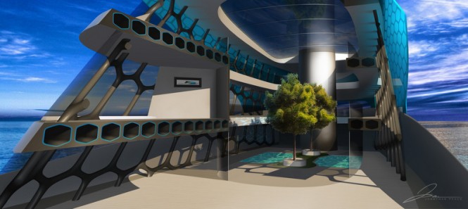 Maluhia Yacht Concept - Cutaway