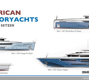 First look at 'New American Motoryachts' series by Setzer Yacht Architects